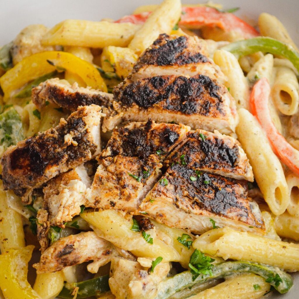 JAMAICAN JERK CHICKEN RASTA PASTA RECIPE